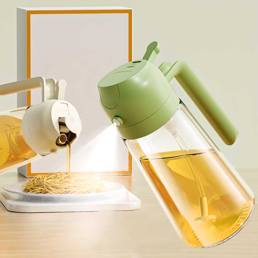 Sprayable And Pourable Hard Plastic Oil Bottle