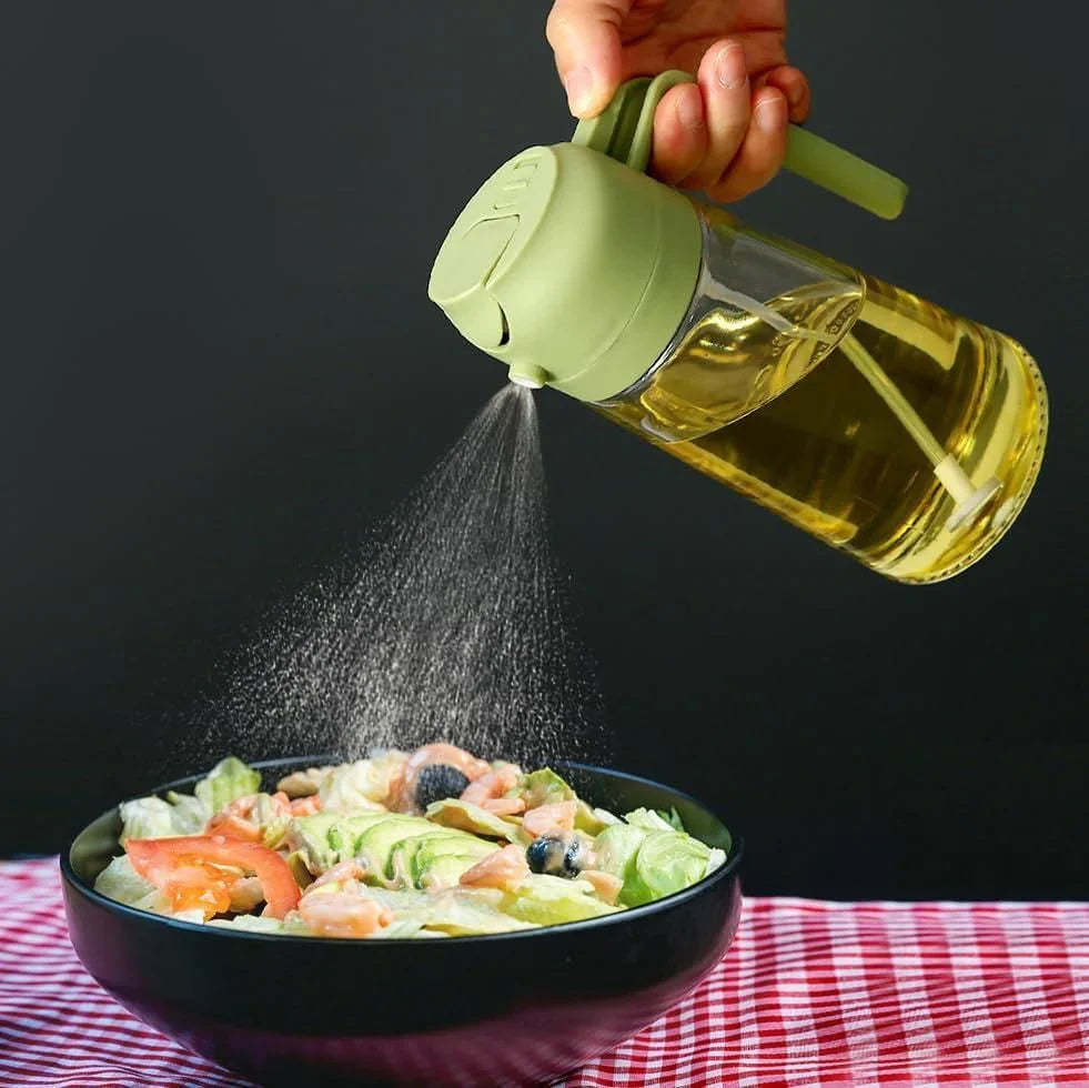Sprayable And Pourable Hard Plastic Oil Bottle