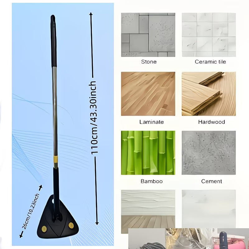 TriClean 360° Rotating Corner Mop (10X Deep Clean System)
